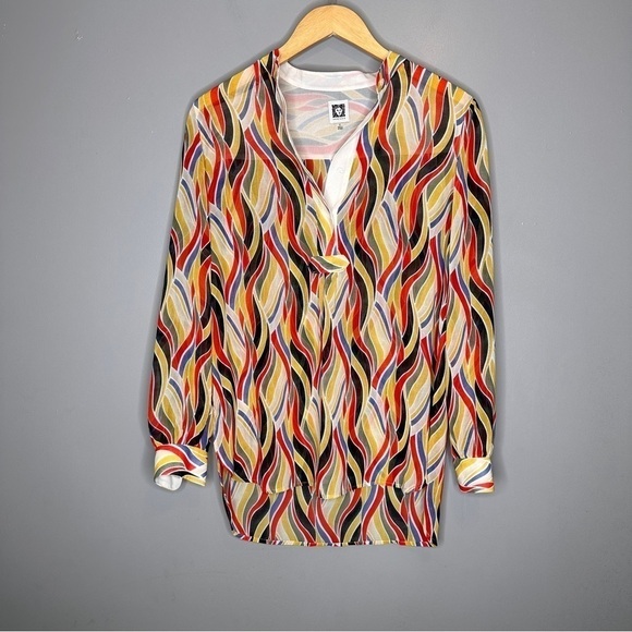 Anne Klein Colorful Sheer blouse - Picture 1 of 6